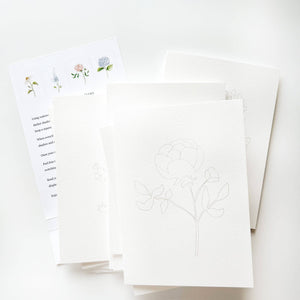 Watercolor Notecards: Garden Flowers