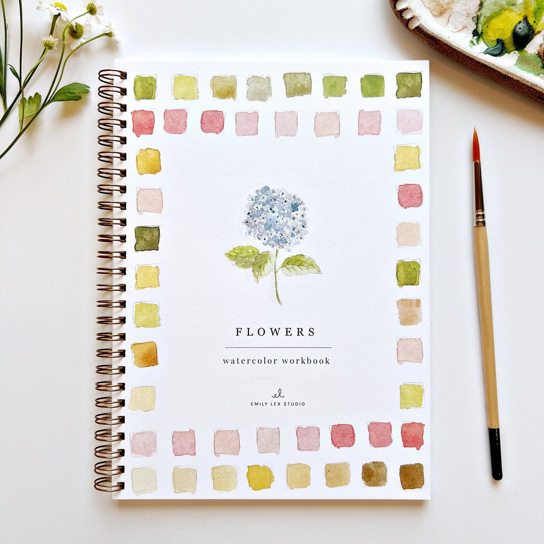 Watercolor Workbook: Flowers