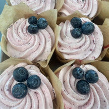Load image into Gallery viewer, Lemon Berry Cupcakes with Berry Filling and Berry Buttercream