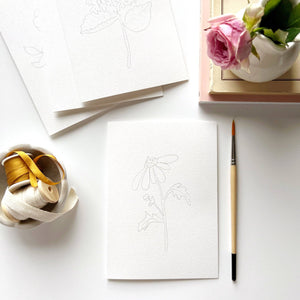 Watercolor Notecards: Garden Flowers