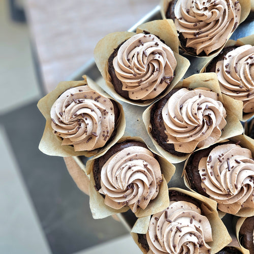 Chocolate Cream-filled Cupcakes with Chocolate Buttercream