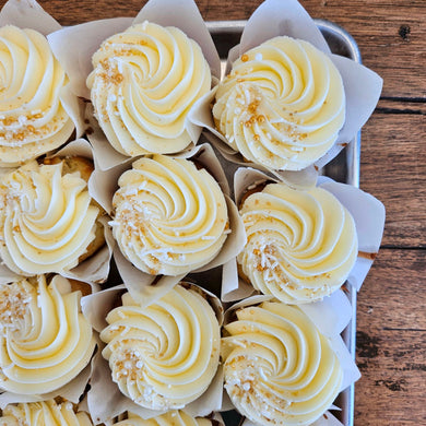 Triple Vanilla Cream-filled Cupcakes