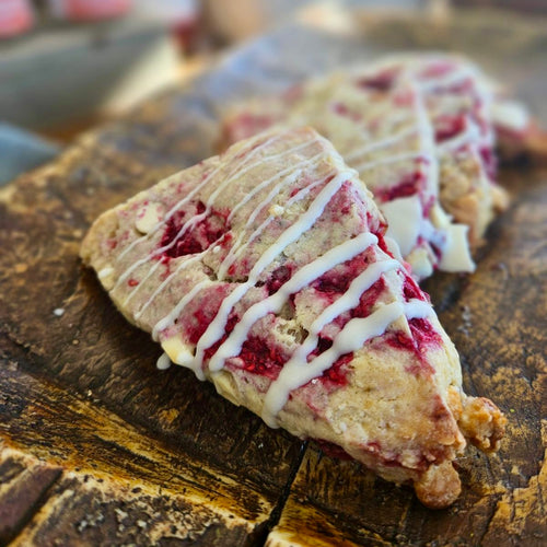 Raspberry White Chocolate Scones