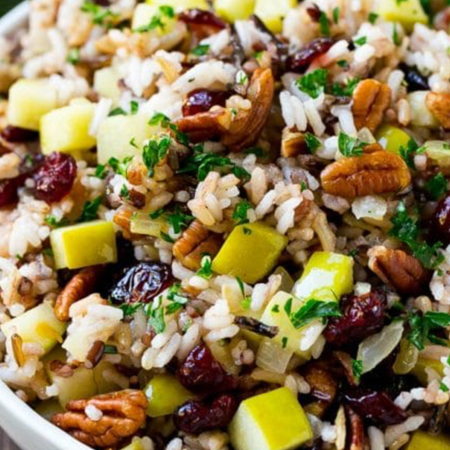 Cranberry Apple Pecan Wild Rice Pilaf