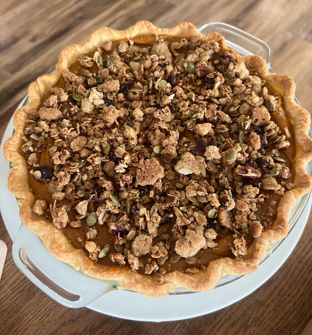 Thanksgiving Gluten Free Salted Caramel Pumpkin Pie