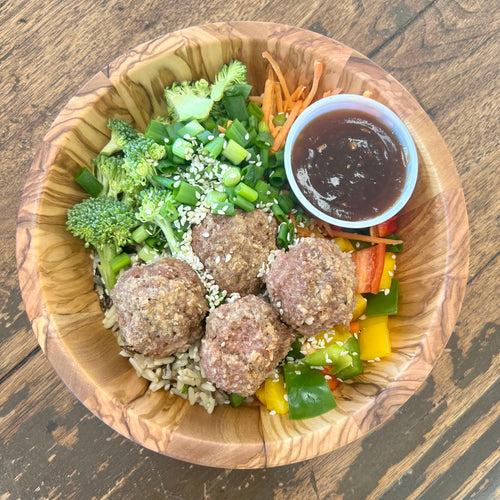 Teriyaki Turkey Meatball Power Bowl